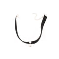 Black hand-woven yarn necklace with simple cute college style on display