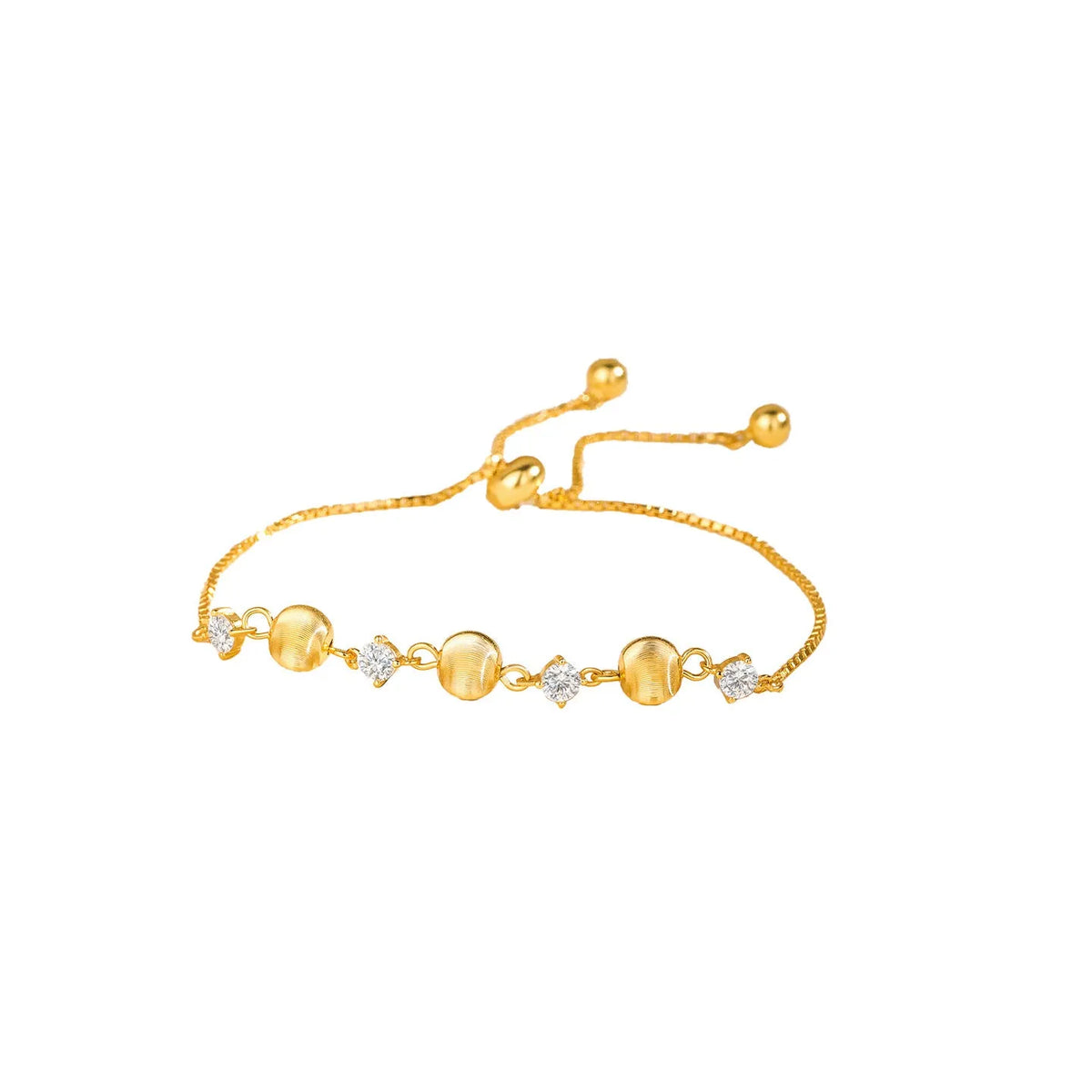 925 silver adjustable pull-out bracelet for women round New Chinese style plain silver finish