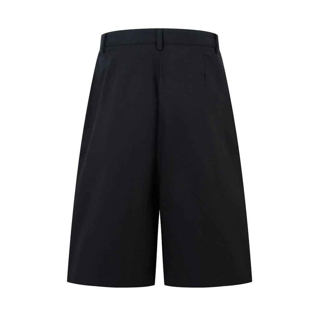 Retro wide leg straight denim middle pants in black or green with zipper fly