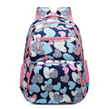 Student backpack with air pillow belt system in Oxford cloth construction showing blue colour option