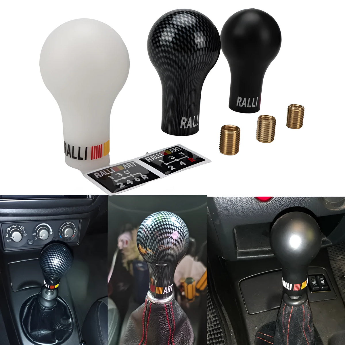 Five-gear manual automatic car gear head for Mitsubishi vehicles in multiple colours.
