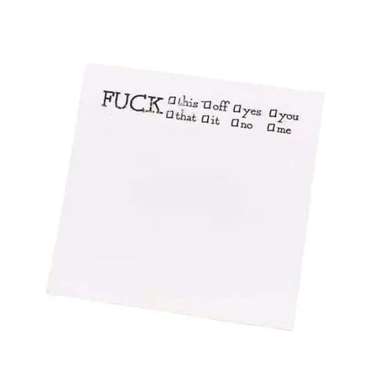 Square 75mm sticky note pad with adhesive backing and colourful cover designs