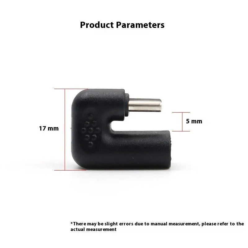 U-Bend plastic male to female adapter cable with four adapter pieces for mobile phones and tablets