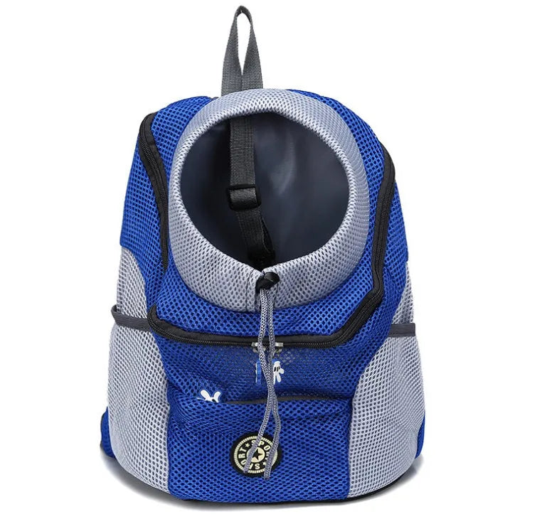 Oxford pet carrier shoulder bag with plaid pattern and breathable mesh in green, black, orange, blue or rose red.