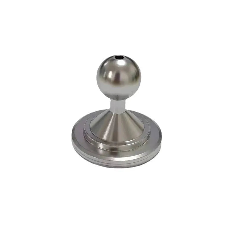Universal aluminium alloy car dashboard mounting base plate in silver and black colour options.