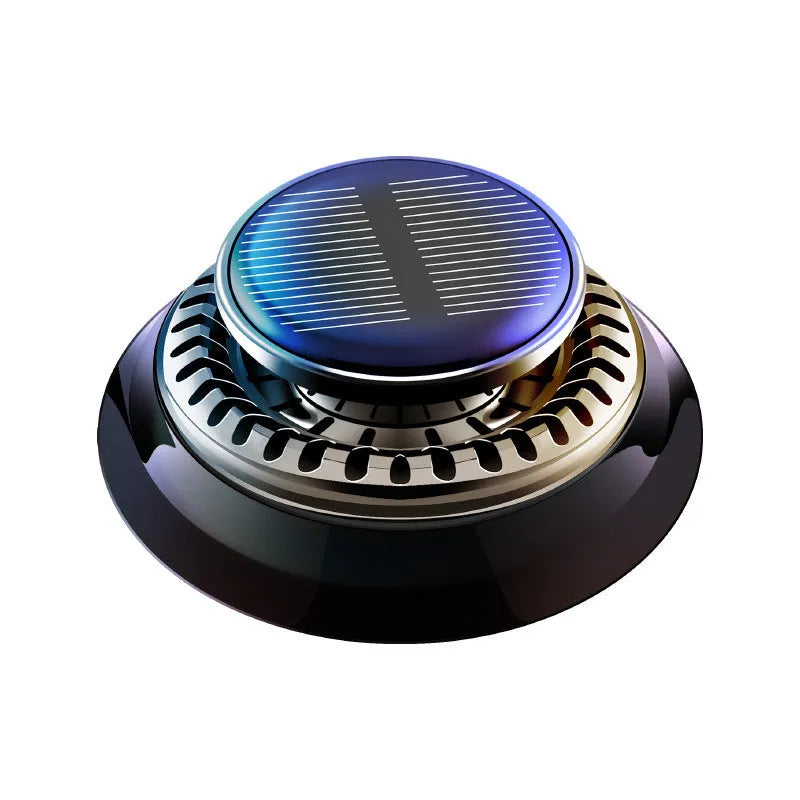 Black electromagnetic solar car de-icing device with aromatherapy function measuring 84mm