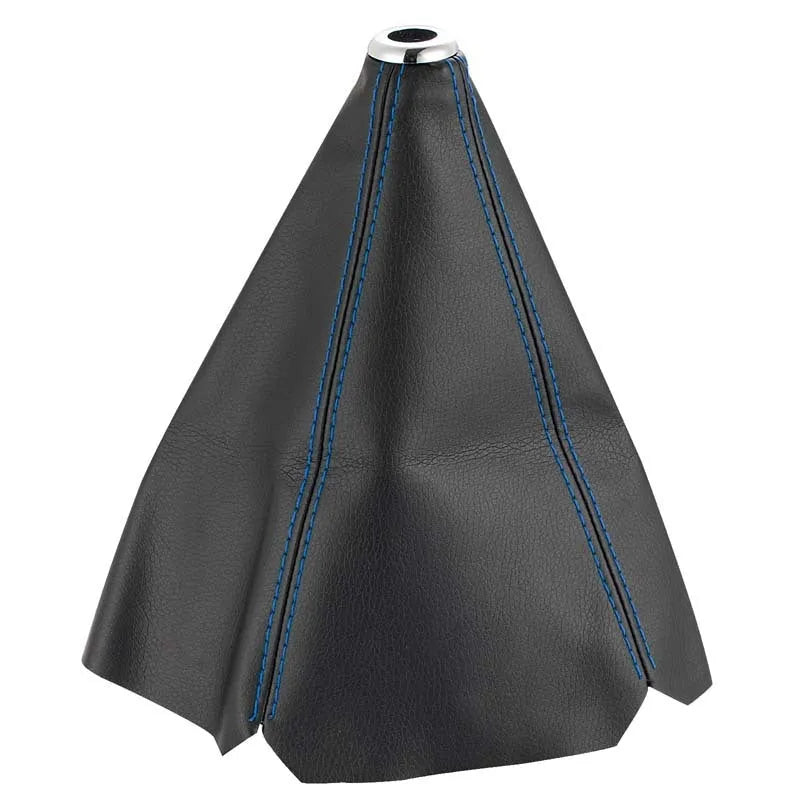 GM vehicle gear selector dust cover in PU leather, shown in multiple colour options with contrasting line details.