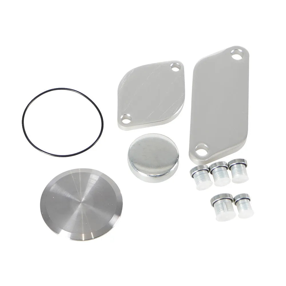 Silver aluminium alloy valve cover for automotive Cooler Exhaust Gas Recirculation systems