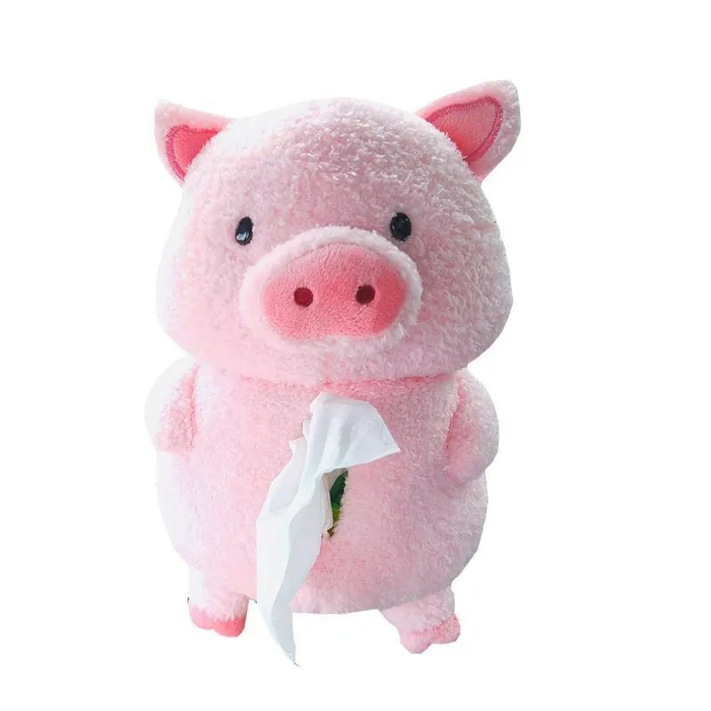 Plush cartoon lamb tissue box cover for car interior decoration and home decor