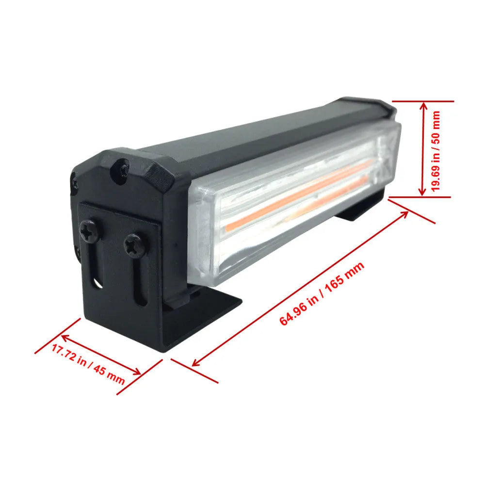 Amber yellow vehicle strobe warning light with aluminium alloy housing and 160mm diameter