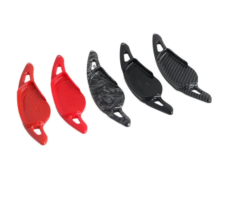 Carbon fibre steering wheel shift paddle interior modification in five colour options
