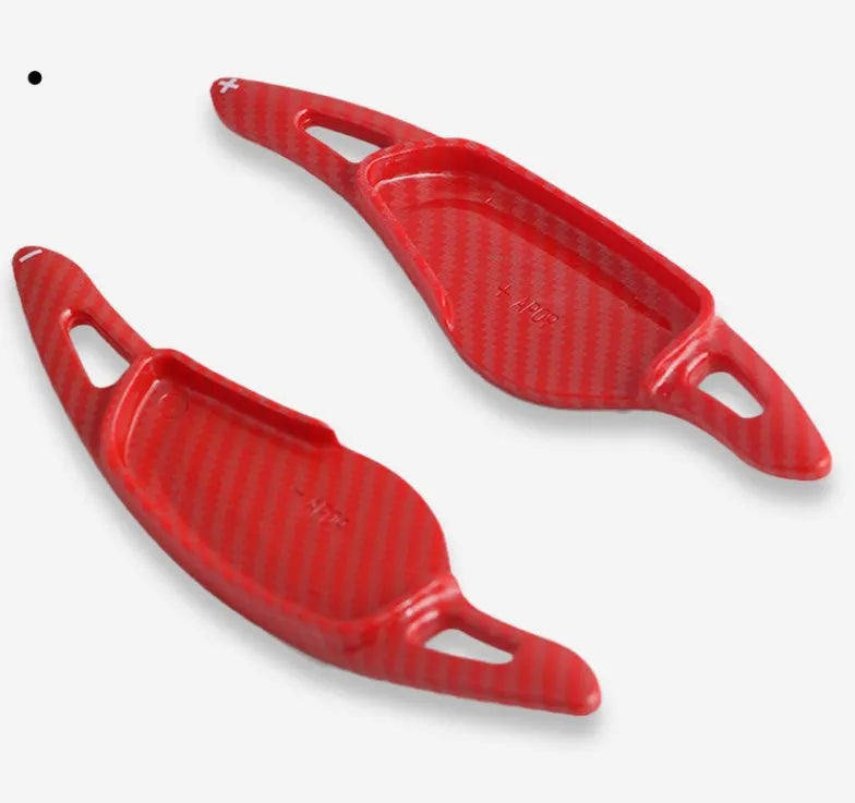 Carbon fibre steering wheel shift paddle interior modification in five colour options