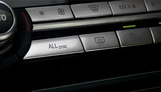 Silver automotive air conditioning button panel replacement set with air volume controls and multiple size options