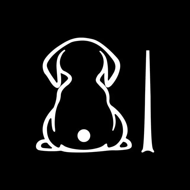 Cartoon cat silhouette car sticker for wiper back application in multiple colour options