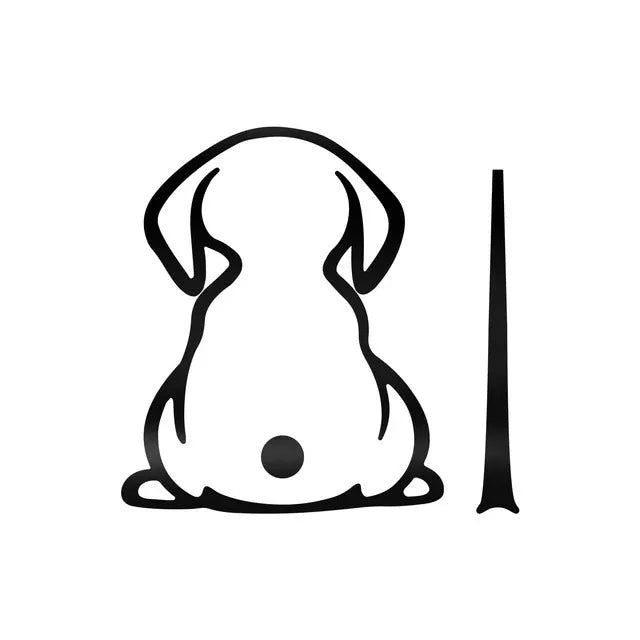 Cartoon cat silhouette car sticker for wiper back application in multiple colour options
