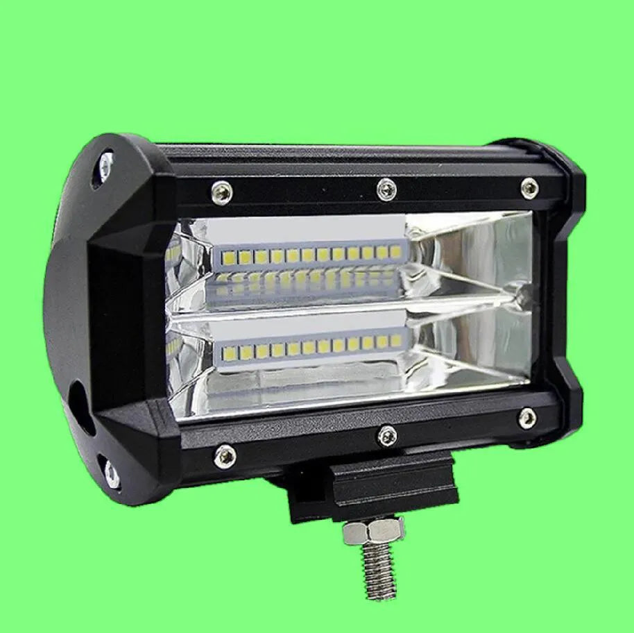 5-inch black LED work lamp for off-road vehicles with aluminum housing and bracket mounting