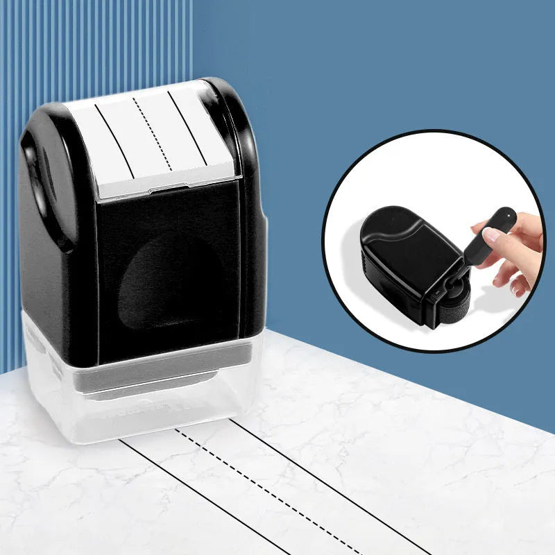 Plastic roller seal stamp for teaching in seven colours including blue, yellow, black, rose red