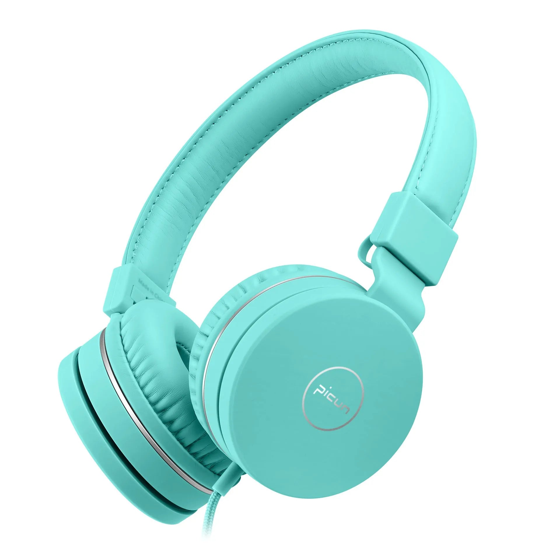 Bengoo C30 wired over-ear headphones with microphone in mint green colour