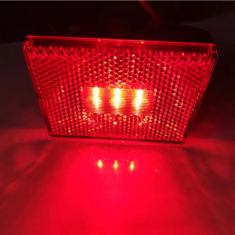 LED trailer side light with transparent PC cover and 19cm cable for vehicle width indication