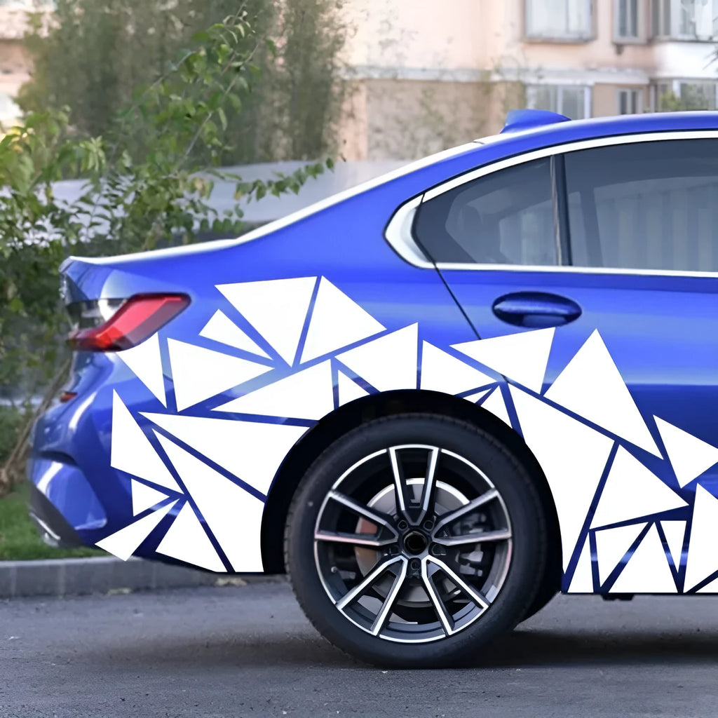 200cm car decorative sticker roll with geometric pattern in five colour options