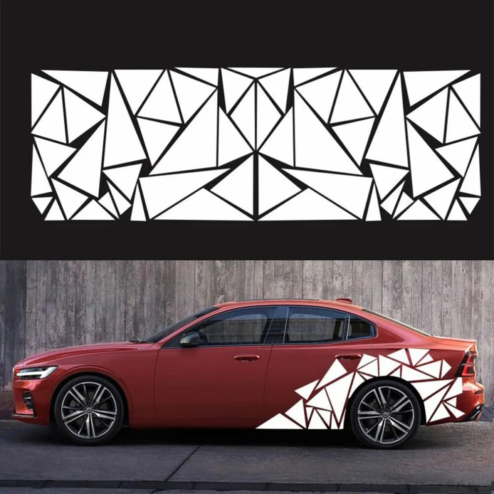 200cm car decorative sticker roll with geometric pattern in five colour options