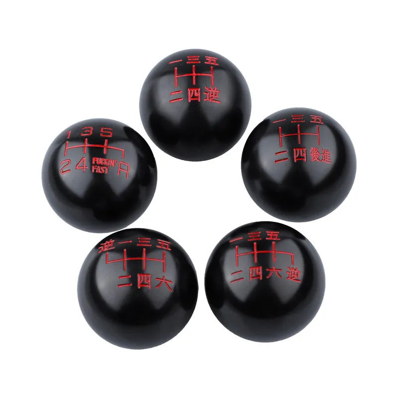 Aluminium alloy car gear shift head shown in one of five available colour options