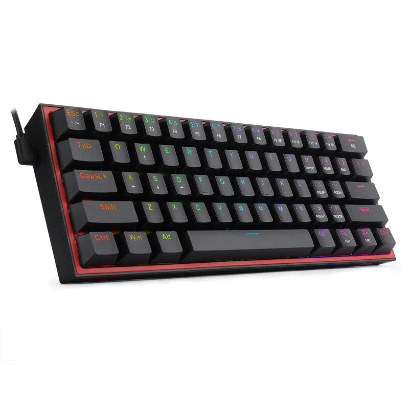 k617 wired mechanical keyboard with RGB backlighting and dual-colour keycaps