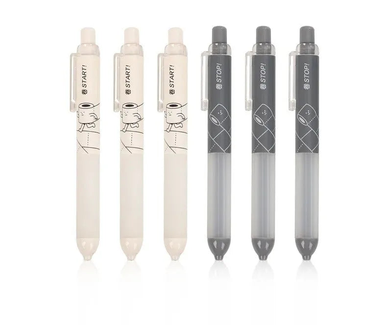 Black and white 0.5mm mechanical pencils with cloud grip on a minimalist background.