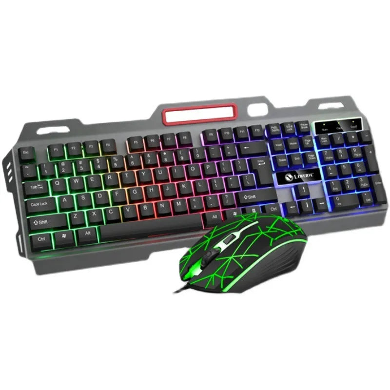 Limei T19 black gaming keyboard and mouse set with plastic housing and USB wired connection