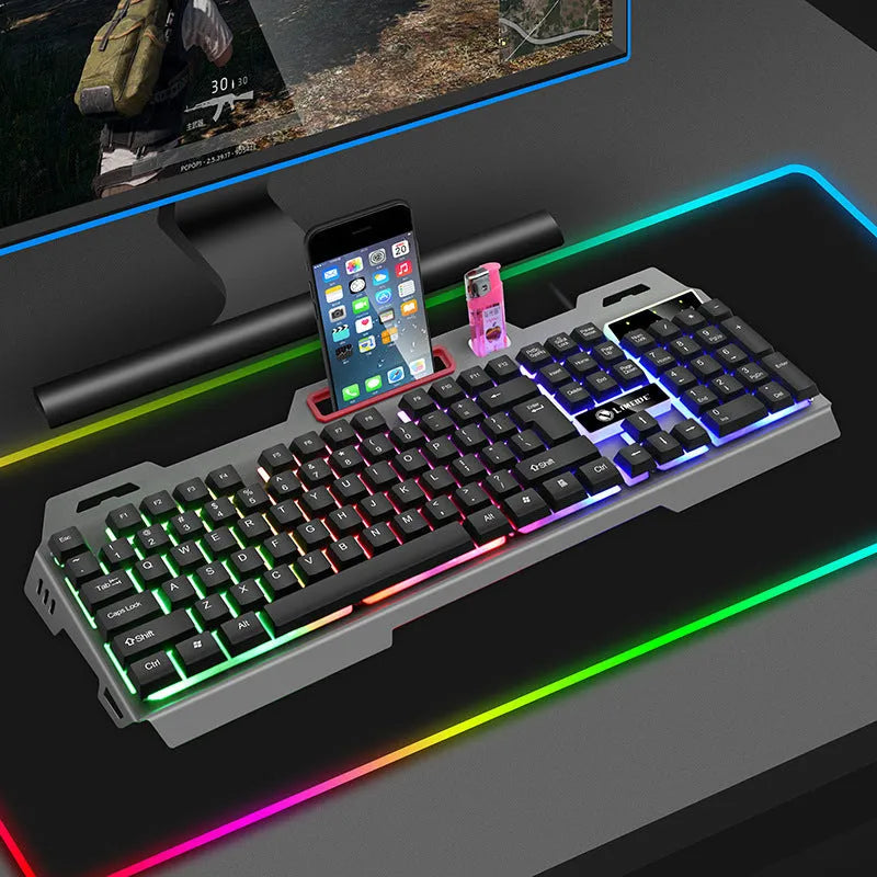 Limei T19 black gaming keyboard and mouse set with plastic housing and USB wired connection