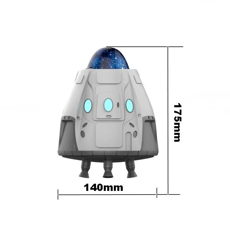 White Bluetooth-controlled Northern Lights ambience light with USB power and laser starry sky projection