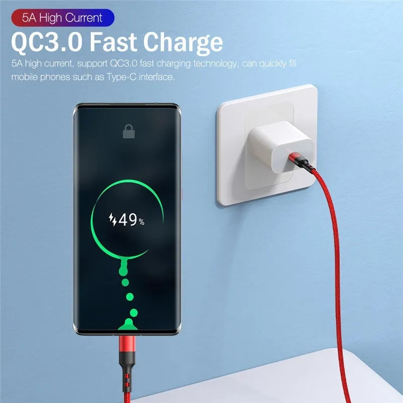 100W USB-C to USB-C PD fast charging cable with aluminium alloy connectors in black