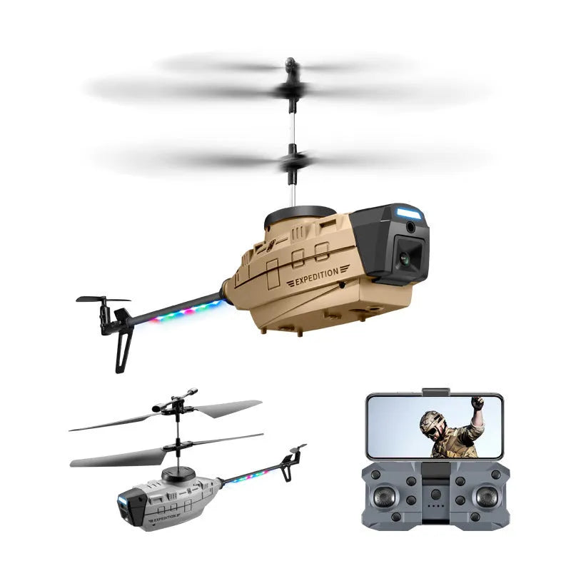 Heifeng reconnaissance UAV helicopter drone with obstacle avoidance sensors and coloured LED lights