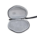 Black Logitech M720 mouse protection case with internal grey lining, showing compact storage design