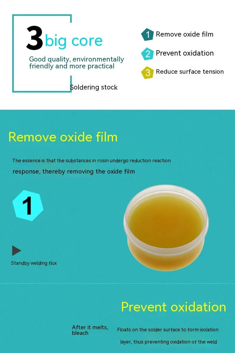 High purity rosin block soldering flux paste for electric soldering iron, 50g and 85g tubes