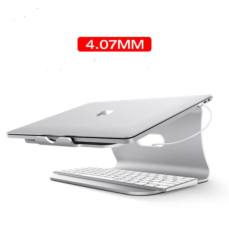 Aluminium alloy notebook cooling bracket with rotary mechanism in silver or grey colour