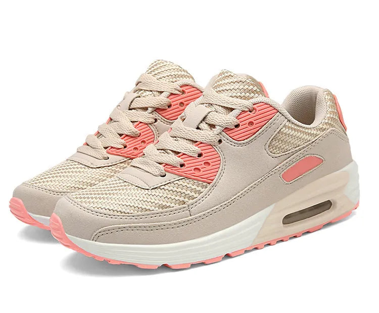 Women's casual shoes with 3.5cm heel in beige orange, grey and pink purple colours
