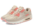 Women's casual shoes with 3.5cm heel in beige orange, grey and pink purple colours