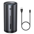 Black car diffuser humidifier with aluminium alloy body and USB power connection for air purification