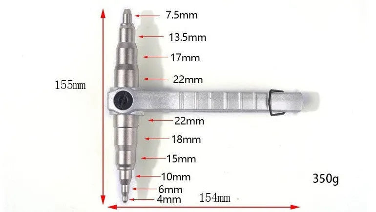 PR 02-008 manual tube expander tool in black or silver for 6mm to 22mm copper tubing
