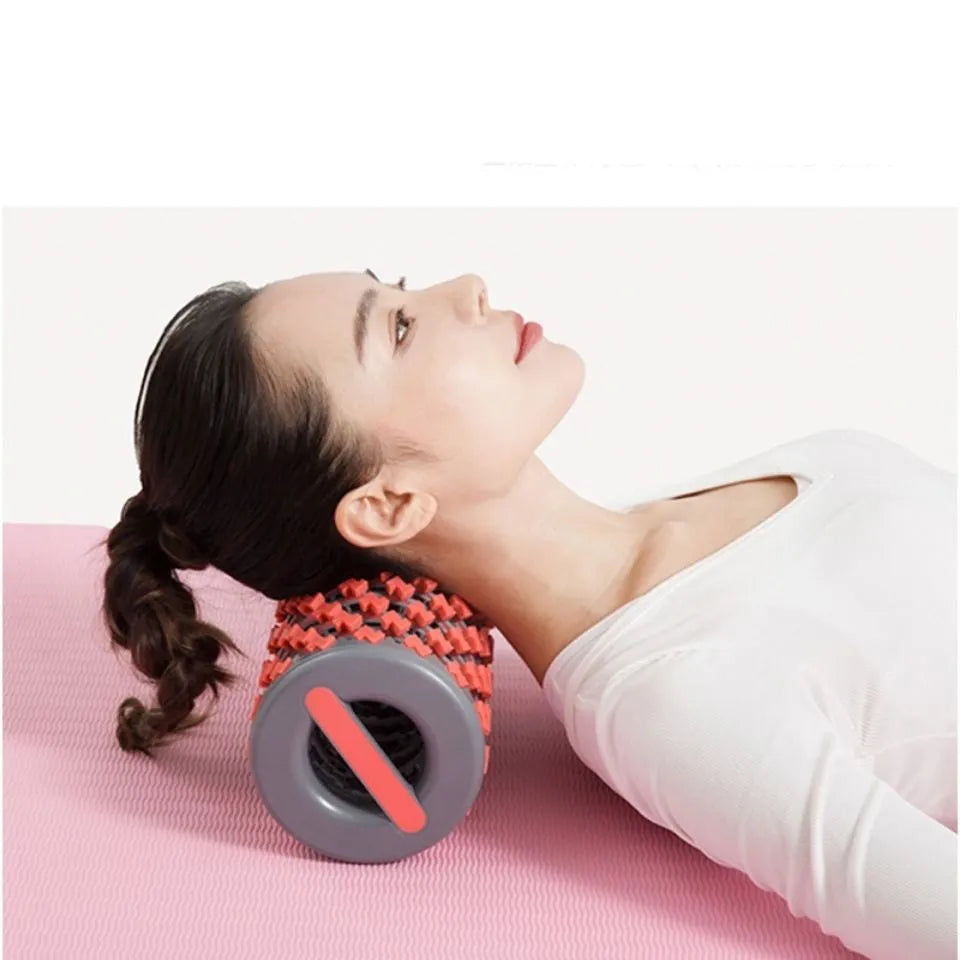 Foam Stovepipe Roller Telescopic Yoga Column Fitness Muscle Relaxer Roller Massage Tool for Home Gym Use Black Red Blue Pink Yellow
