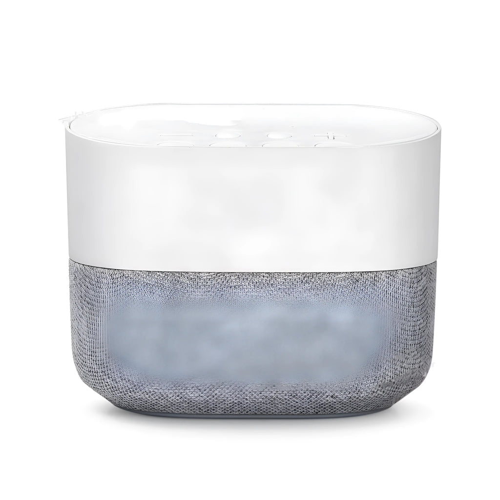 White noise speaker with 26 sounds, night light, and fabric finish, 142x86x126mm