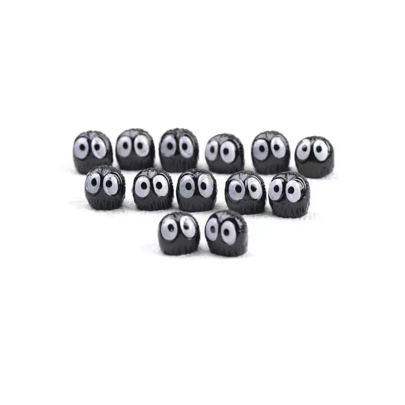 Small resin cartoon coal briquette decorations with traceless adhesive tape for interior decorating