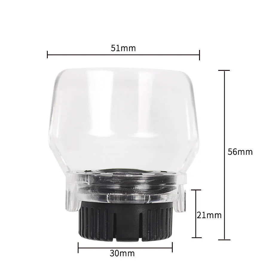 Transparent plastic horn safety cover for Delta electric grinding machine with 17.5-19mm thread port