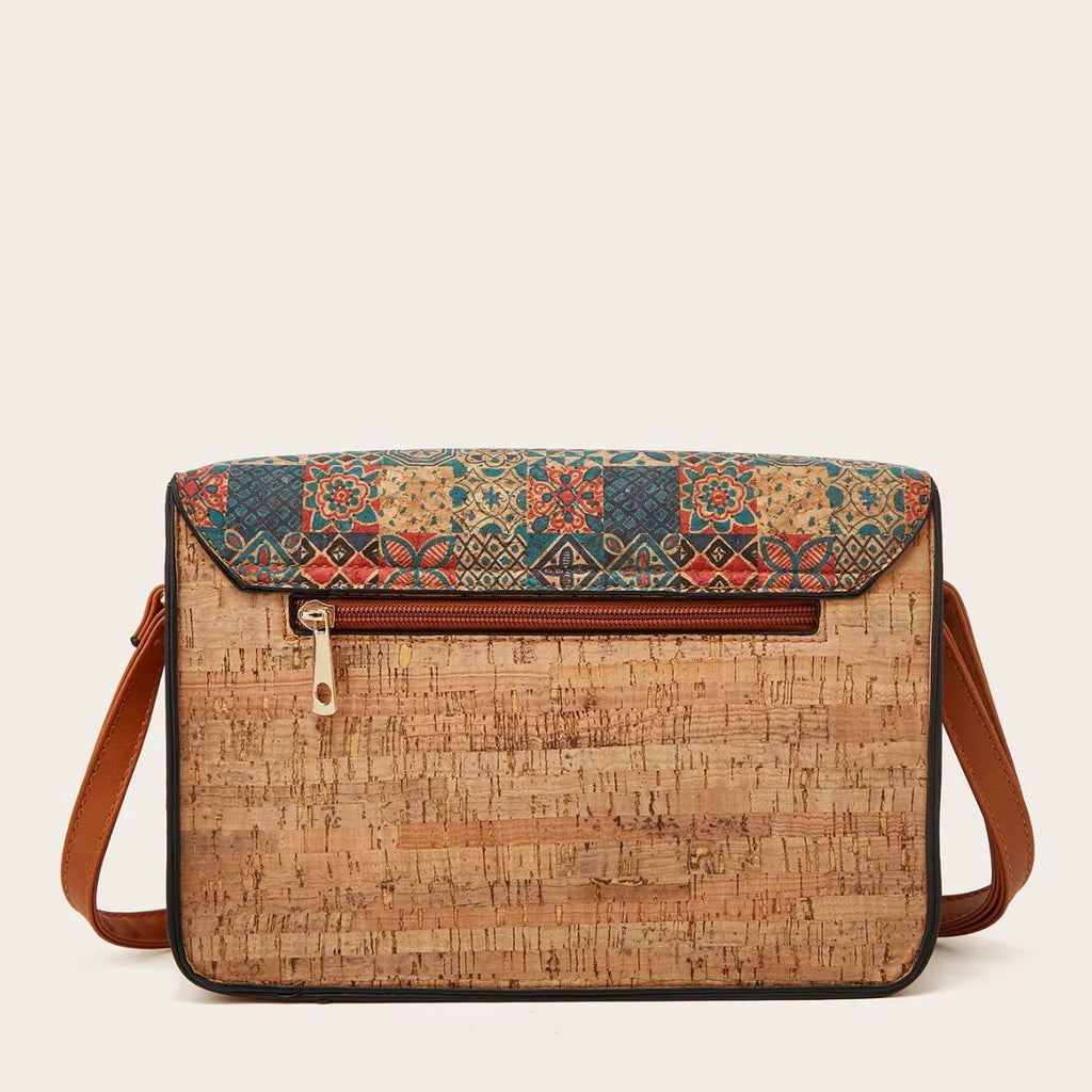 Women's printed PU crossbody bag with large capacity showing floral pattern options