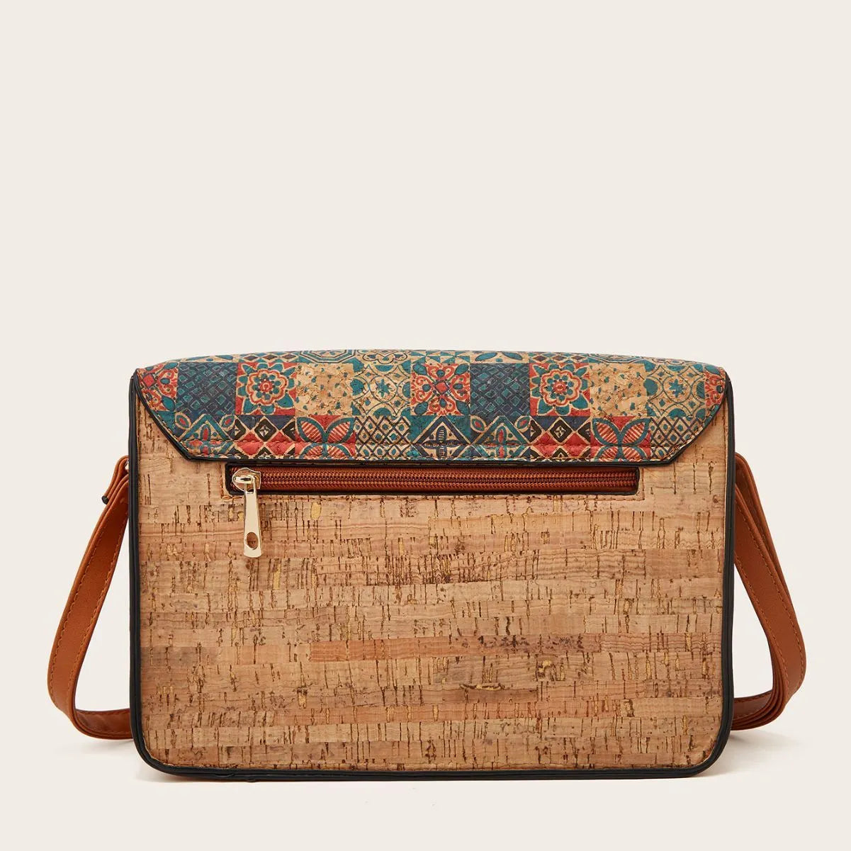 Women's printed PU crossbody bag with large capacity showing floral pattern options