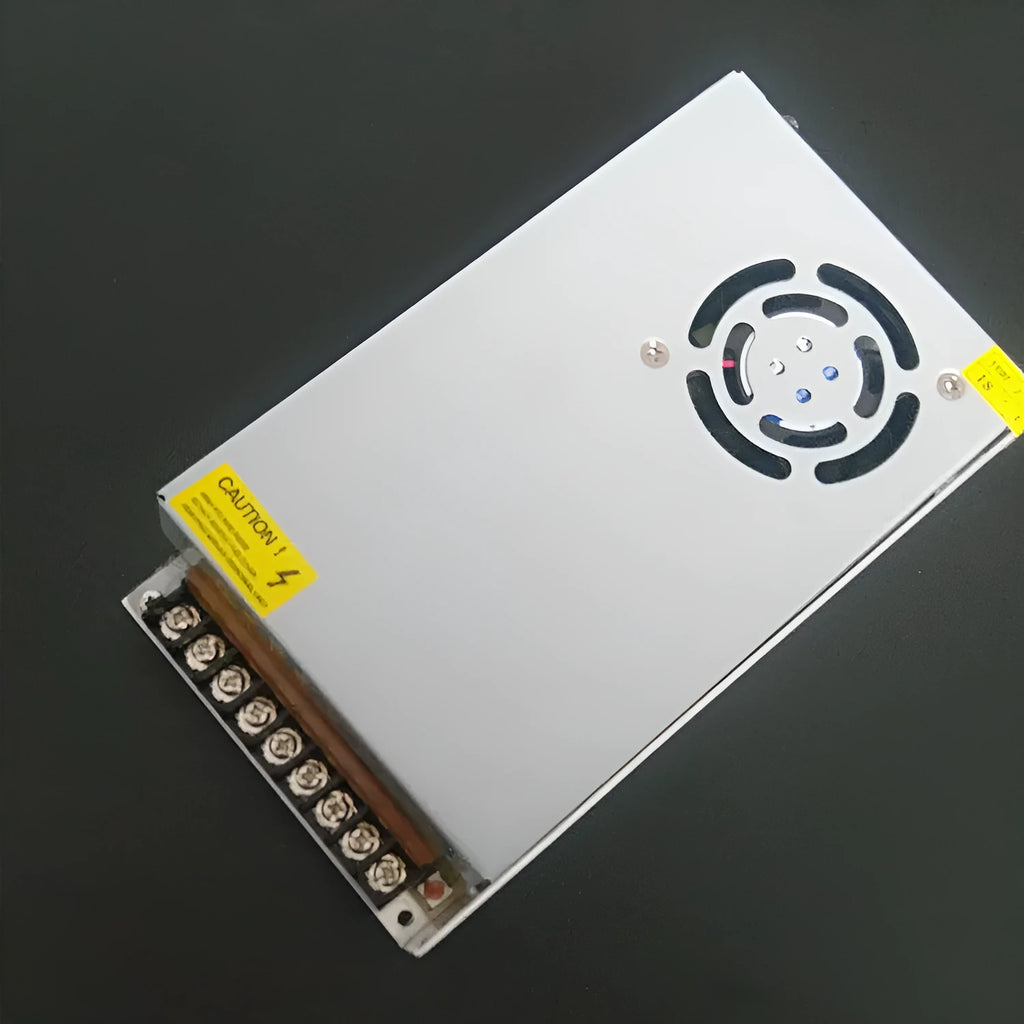 12V 20A switching power supply 250W measuring about 200 x 98 x 42mm with printer power switch