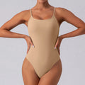 Women's slim triangle yoga jumpsuit in sleeveless tight-fitting design