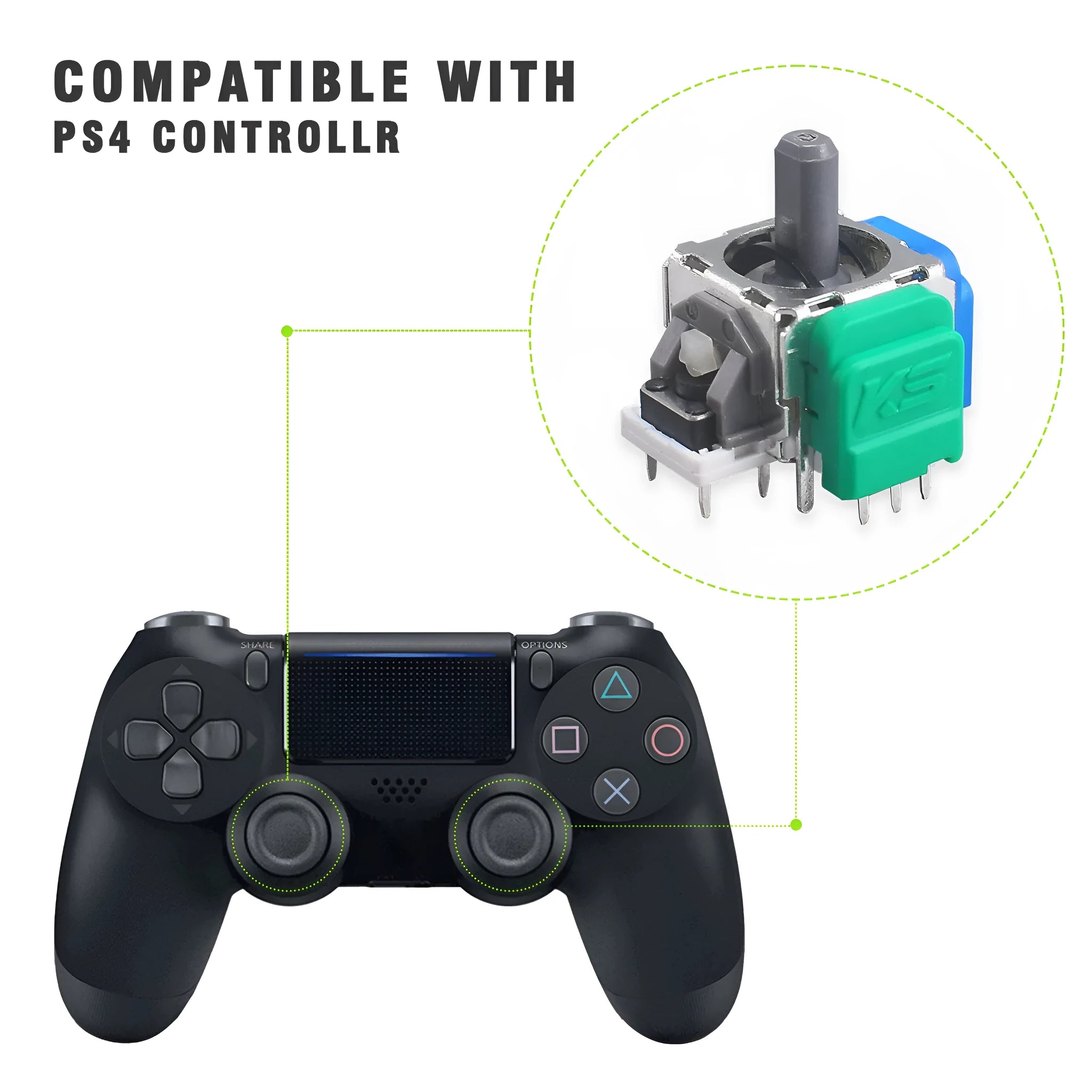 PS5 hall rocker joystick replacement module with magnetic sensor for controller repairs