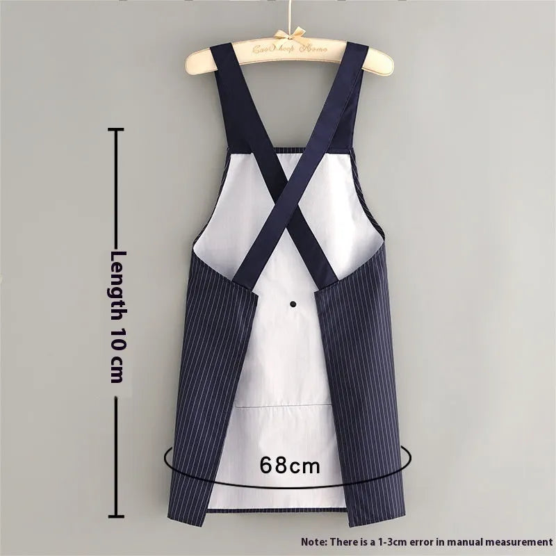 Polyester composite waterproof kitchen apron with free-size fit